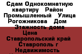 Сдам Однокомнатную квартиру › Район ­ Промышленный › Улица ­ Рогожникова › Дом ­ 25/2 › Этажность дома ­ 3 › Цена ­ 9 000 - Ставропольский край, Ставрополь г. Недвижимость » Квартиры аренда   . Ставропольский край